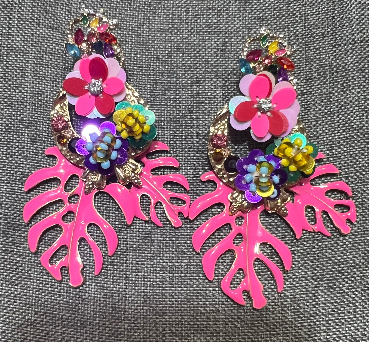 Pink earrings