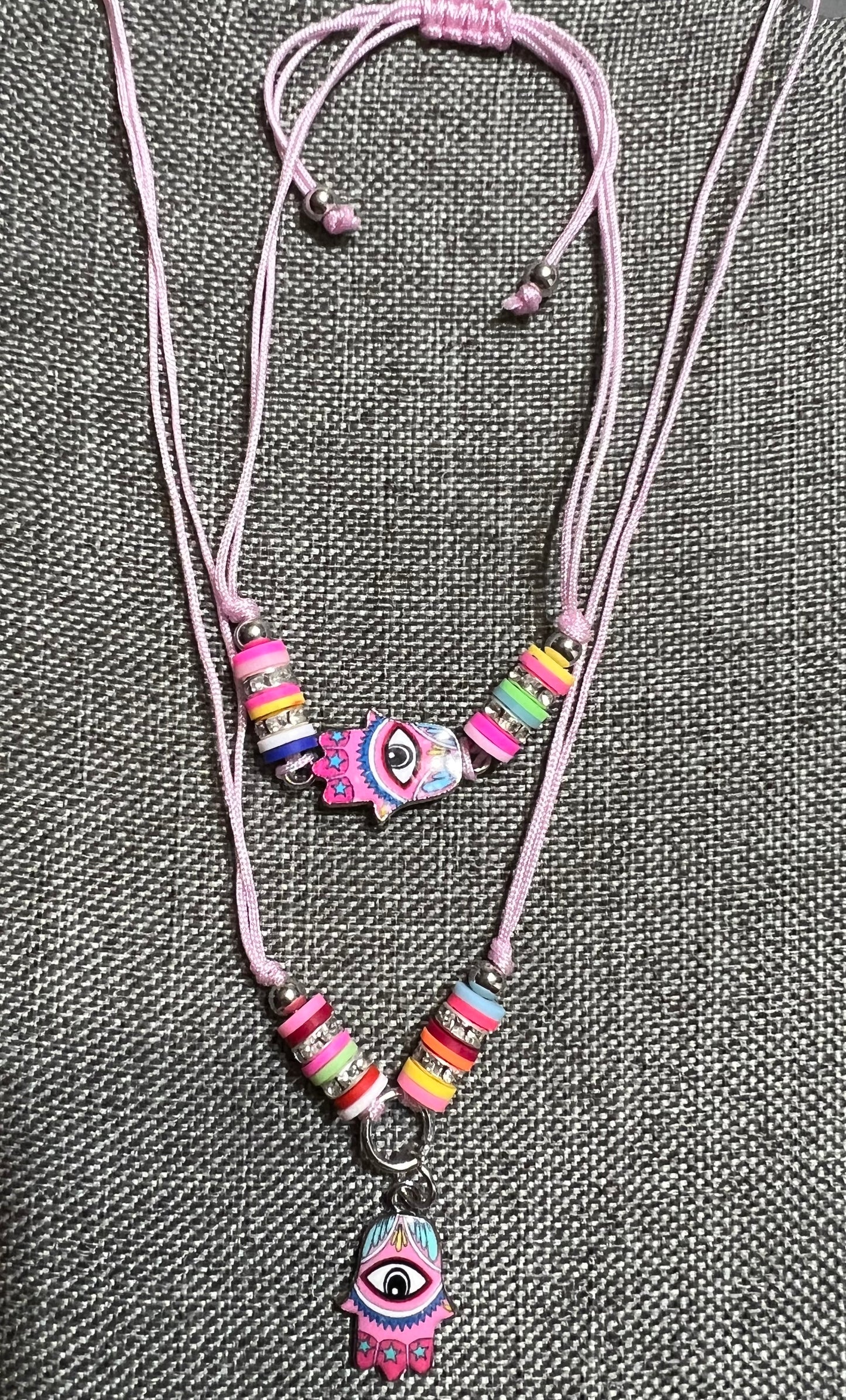 The eye necklace and bracelet