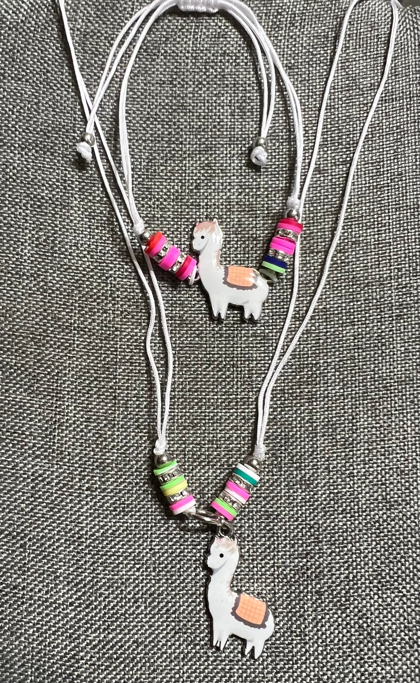 Llama necklace and bracelet