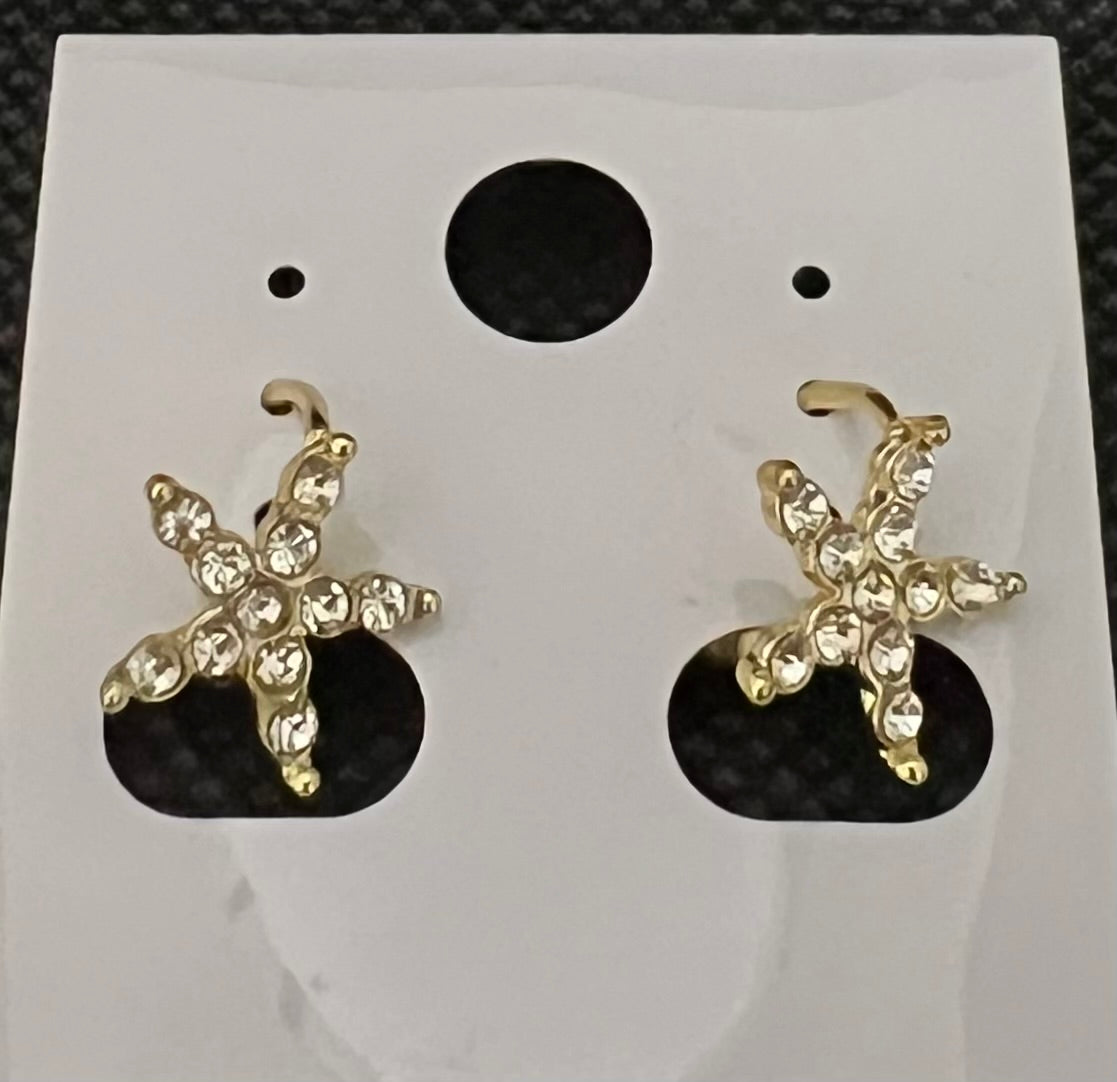 0ro laminado star earrings