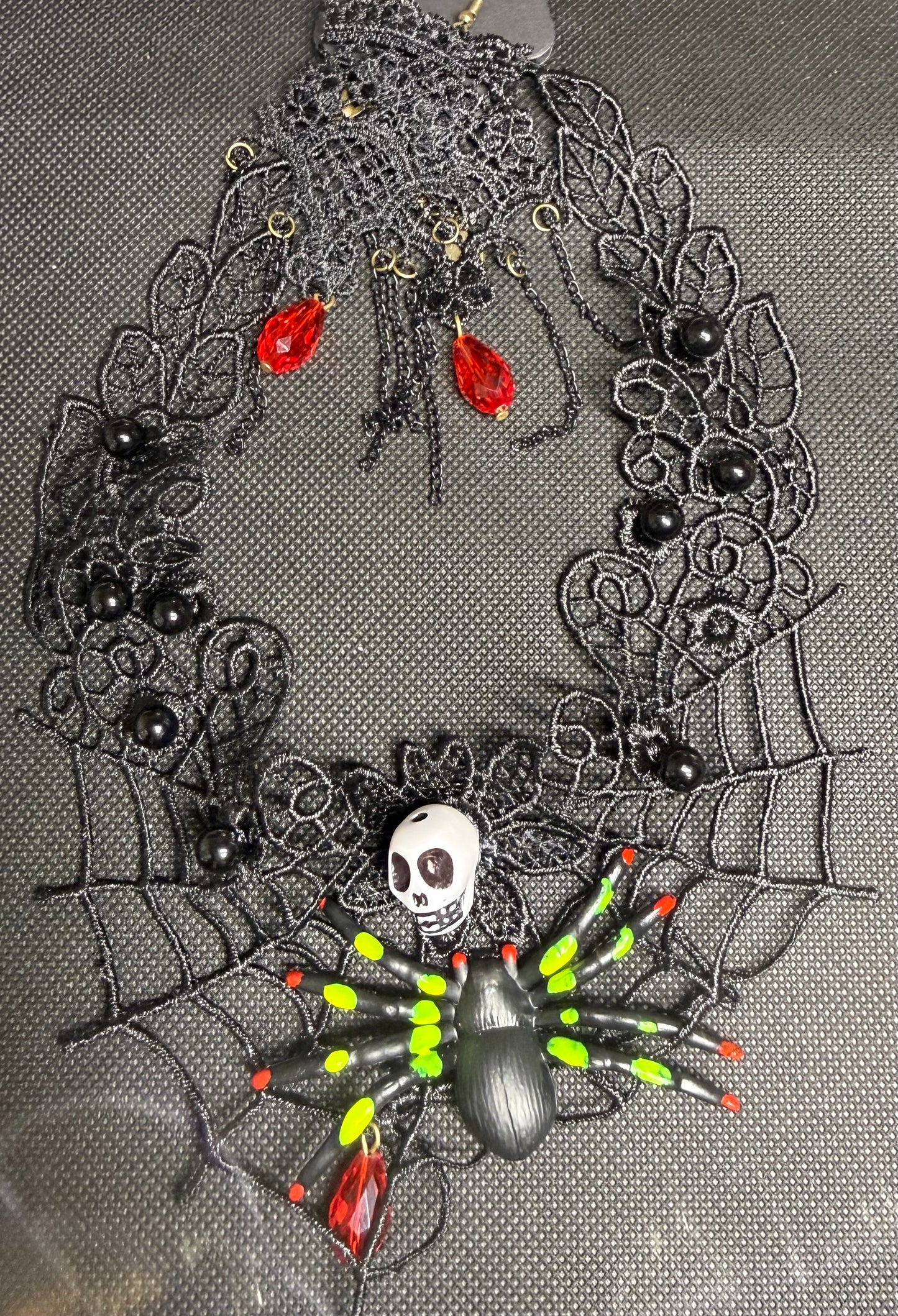 Halloween necklace and earrings set