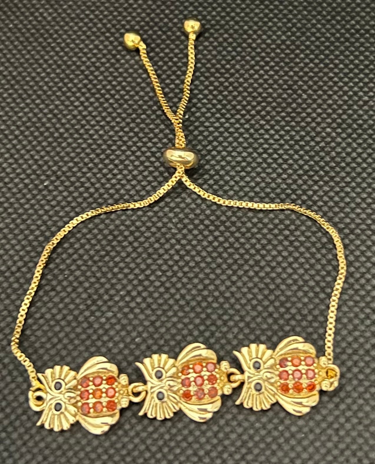 0ro laminado pulsera de búho