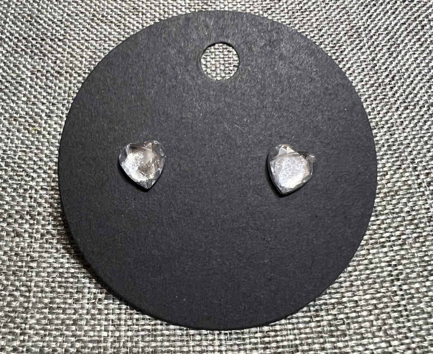 Heart silver earrings