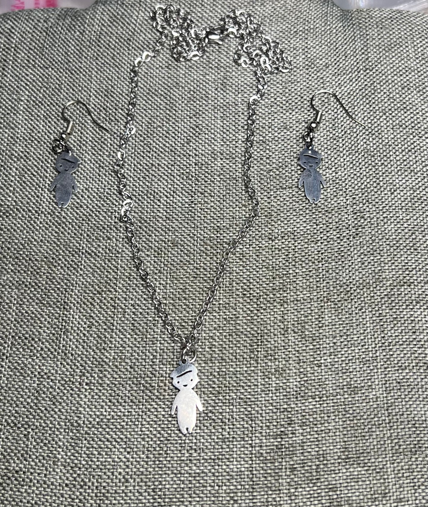 Boys necklace and earrings set