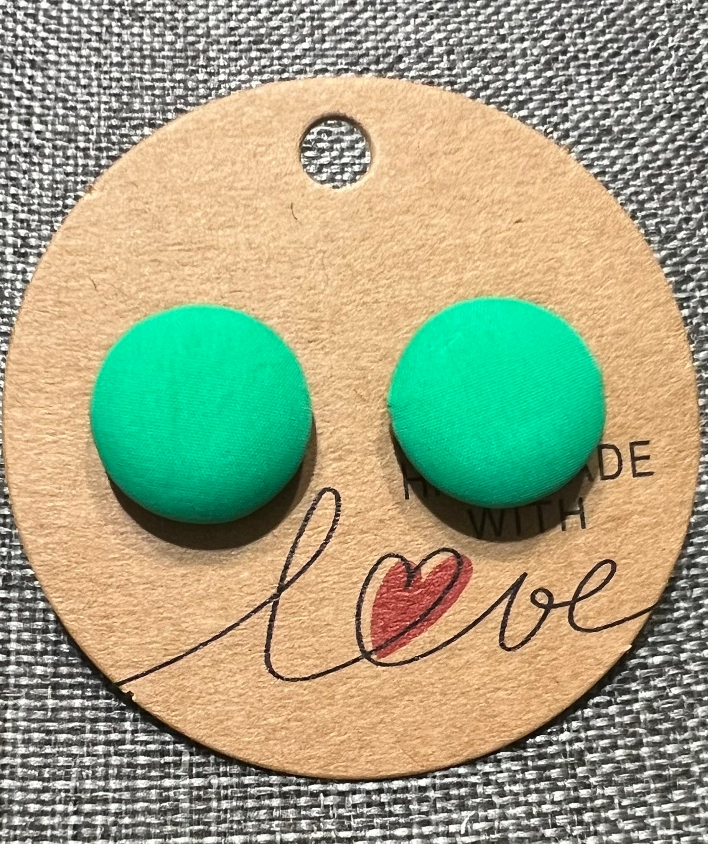 Green dots earrings