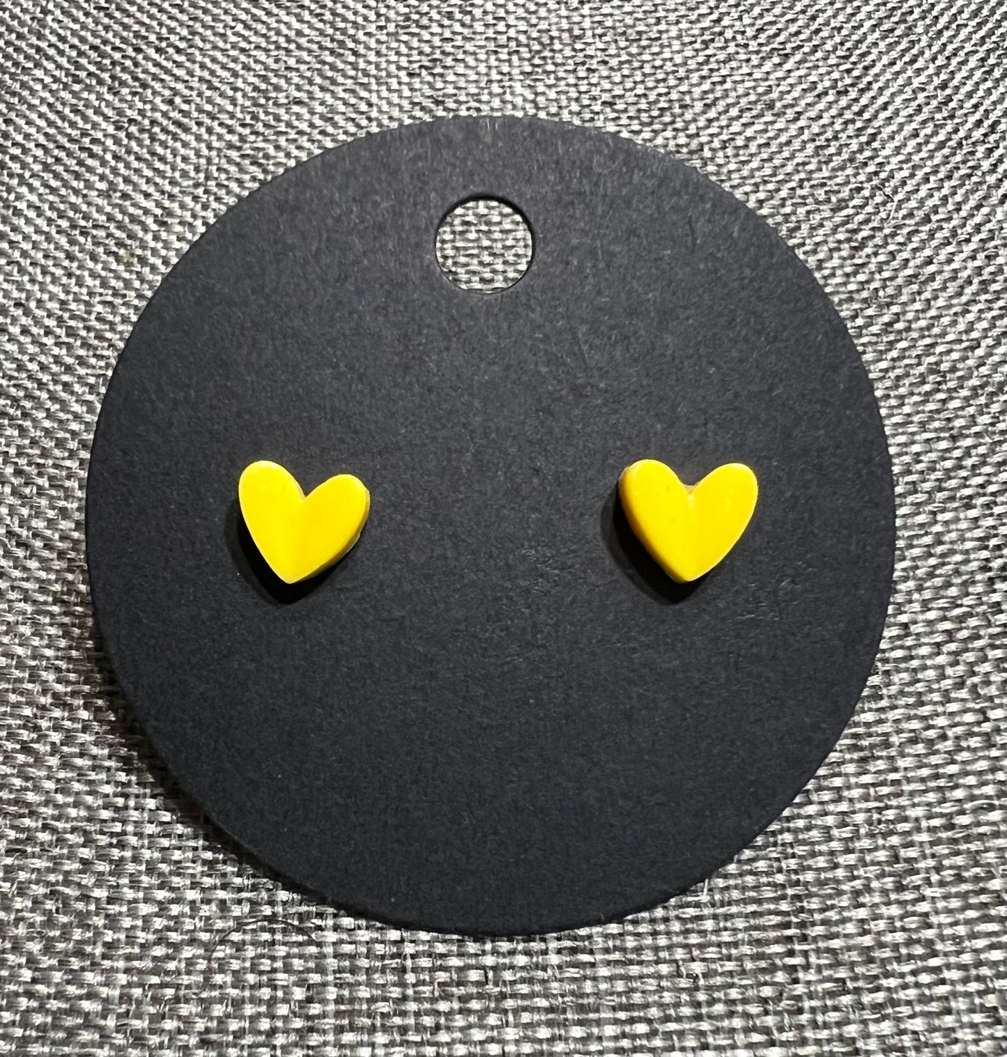 Yellow heart earrings
