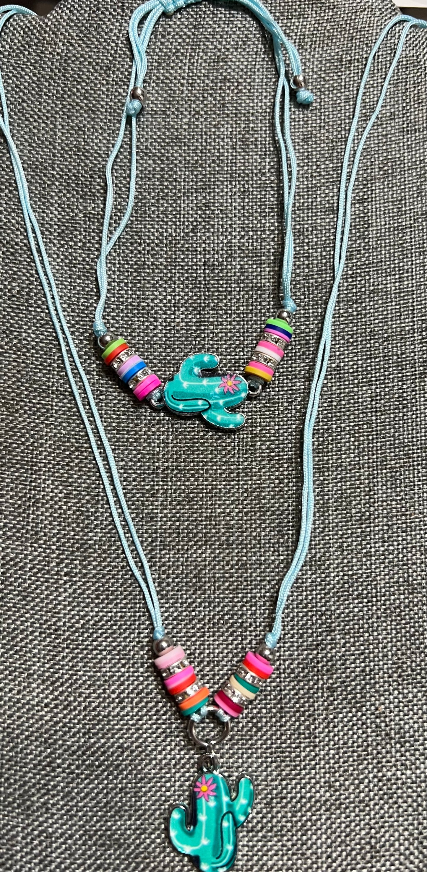 Cactus Necklace and bracelet set
