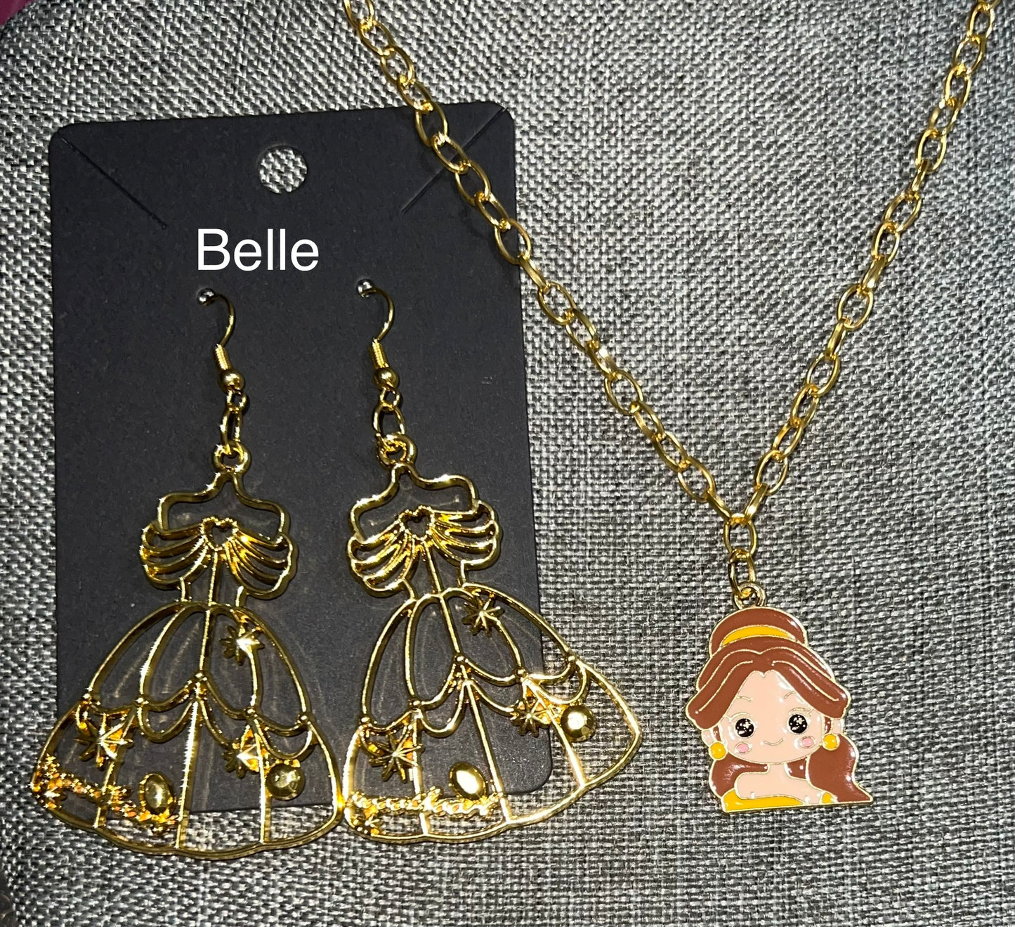 Princess earrings necklace set