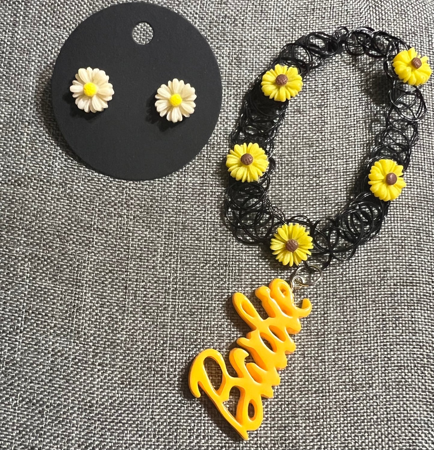 Barbie earrings and chocker set