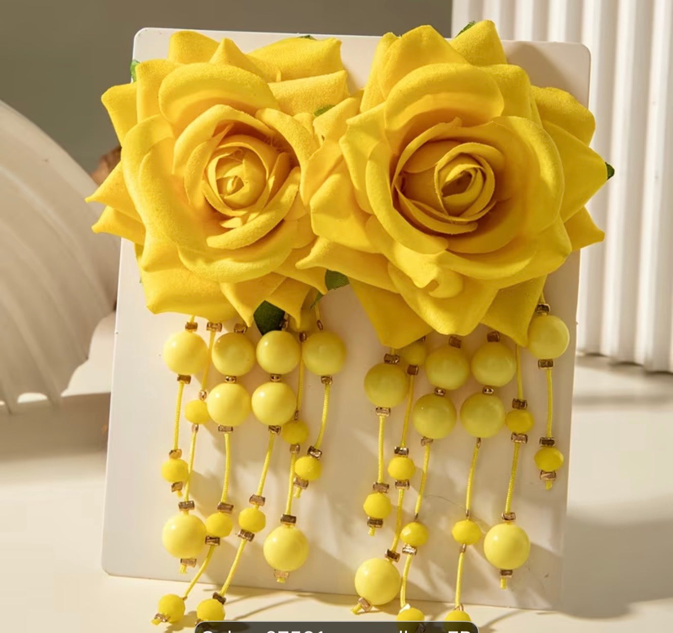 Yellow earrings