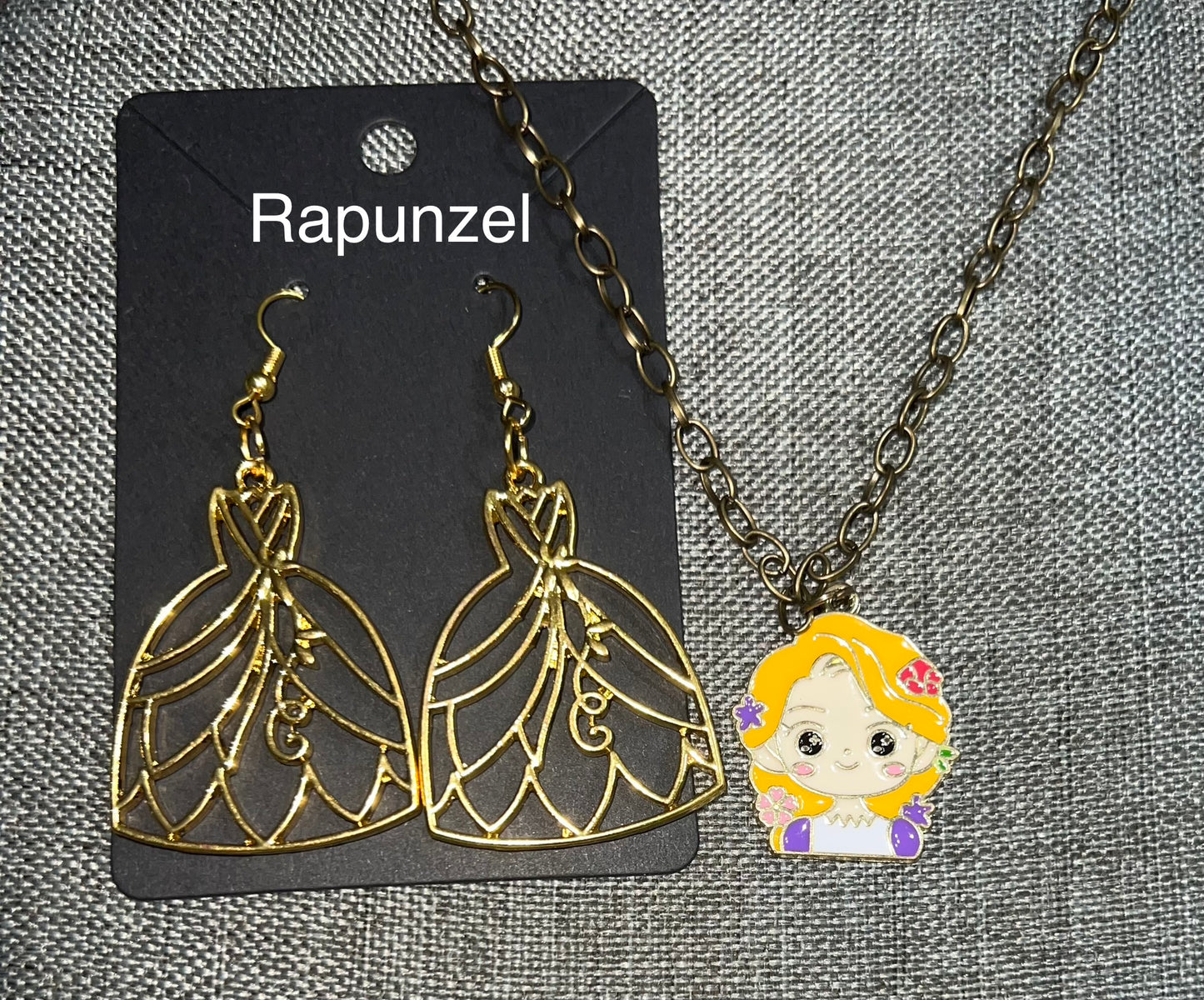 Princess earrings necklace set