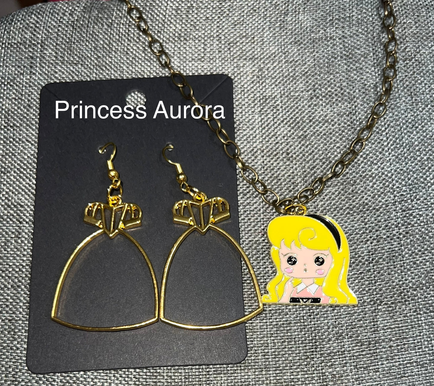 Princess earrings necklace set