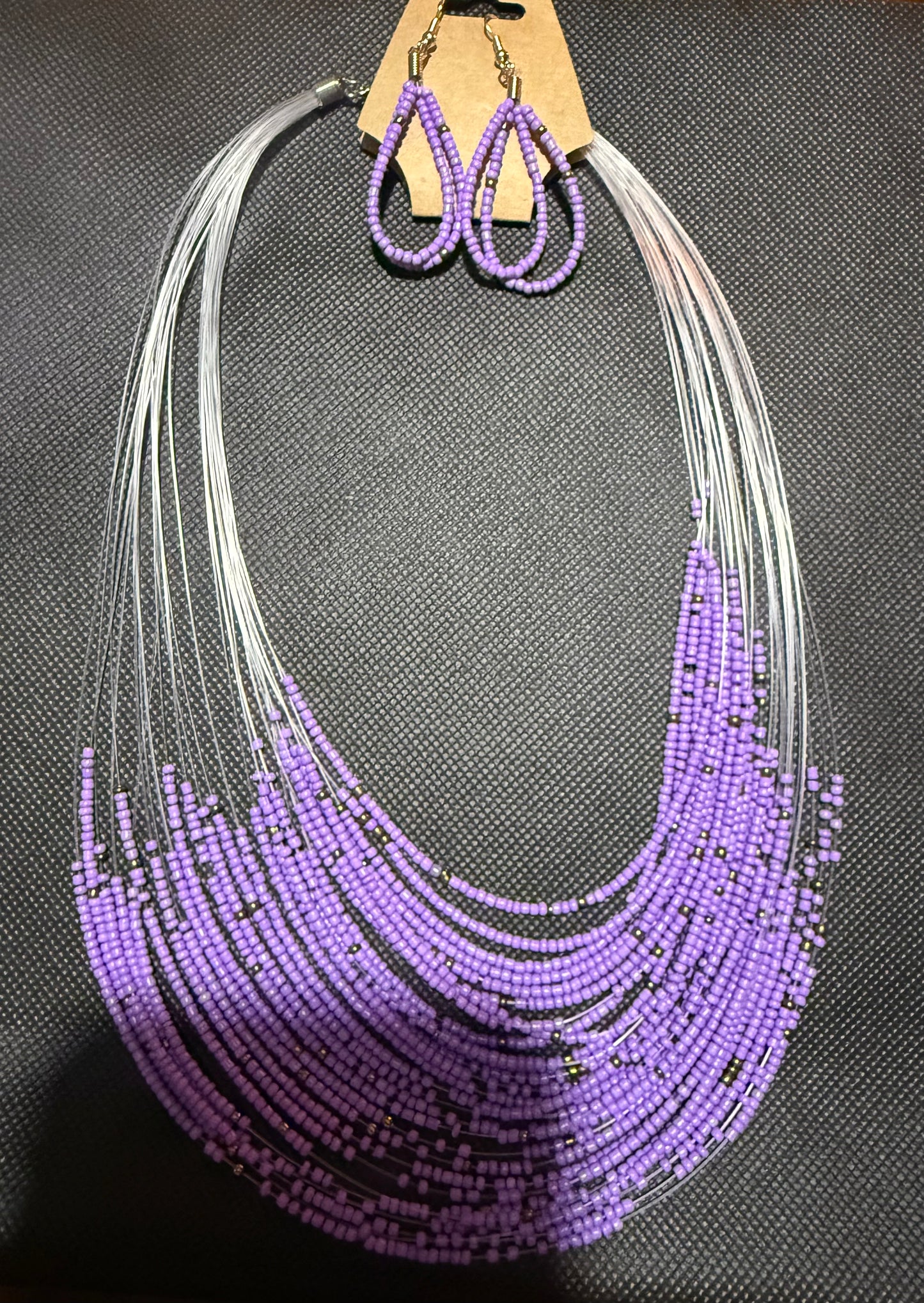 Purple necklace set