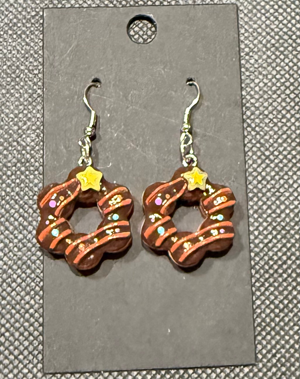 Chocolate donuts earrings