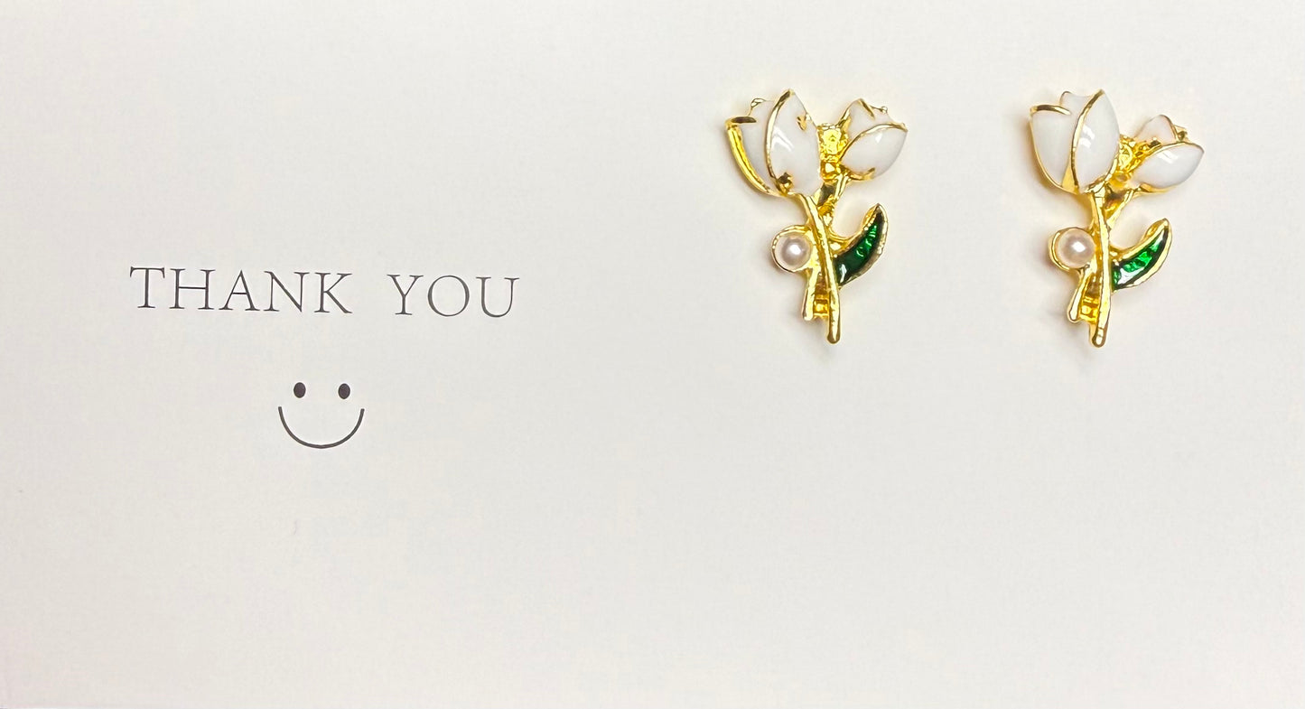 Rose earrings