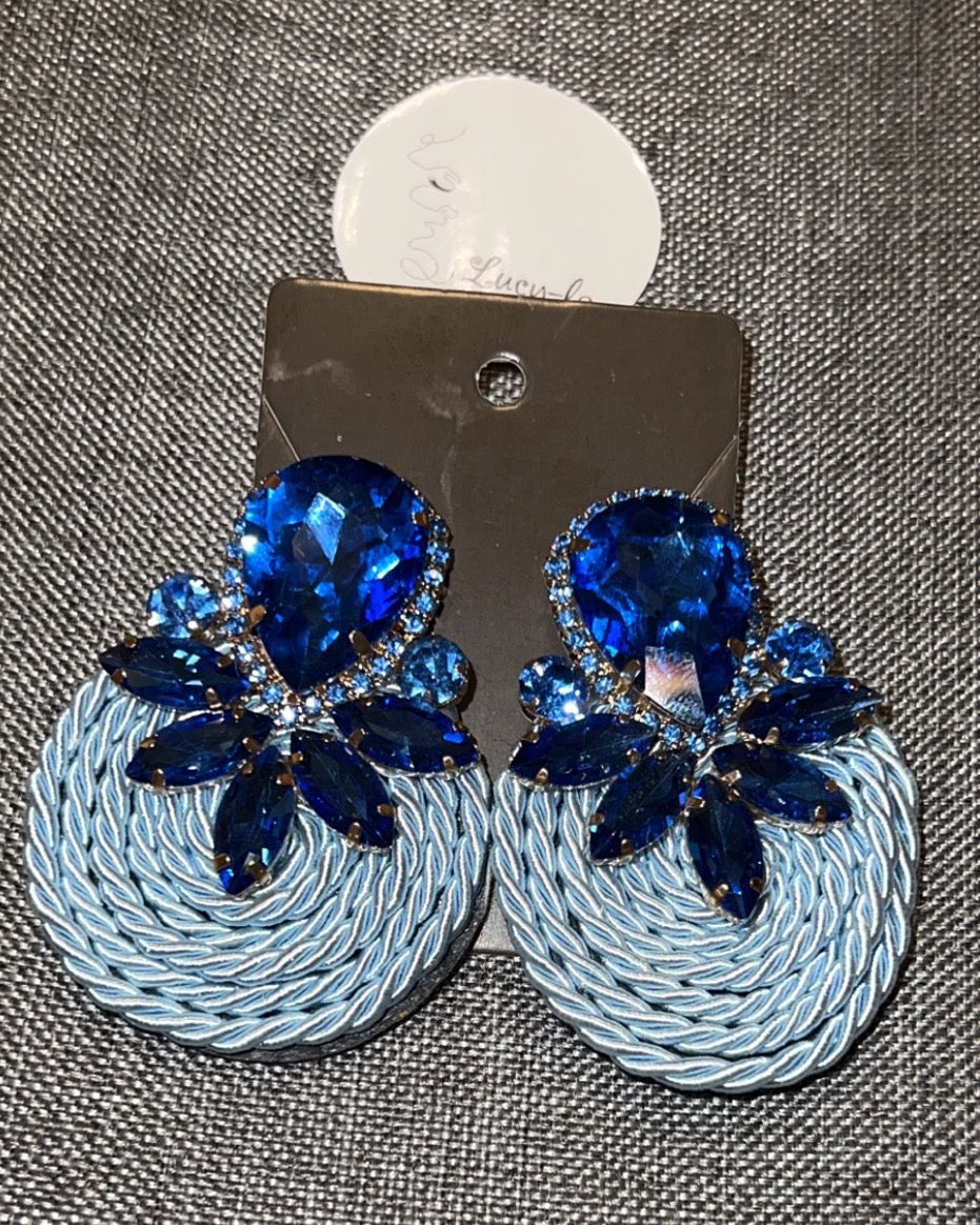 Blue dressy earrings