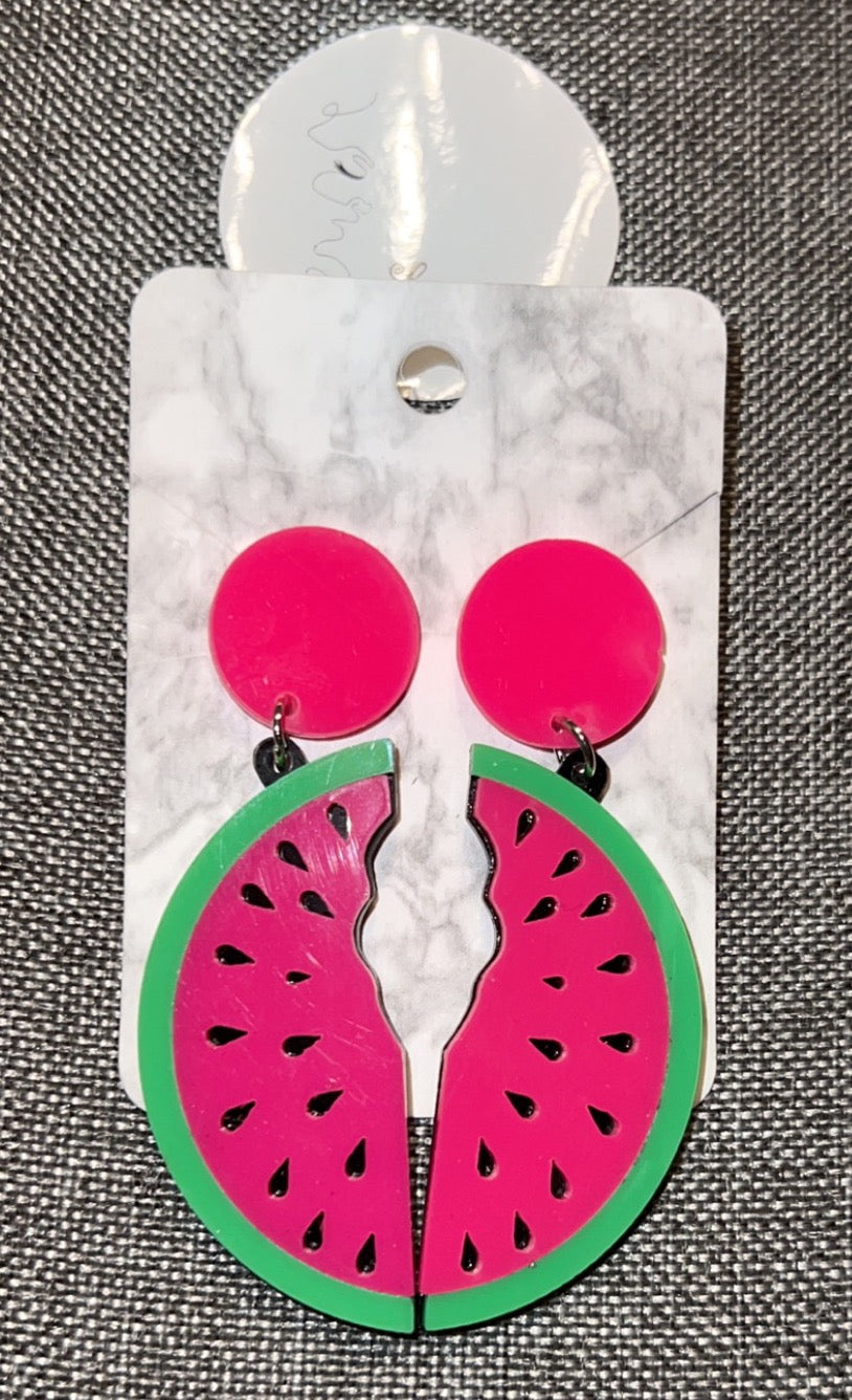 Watermelon earrings