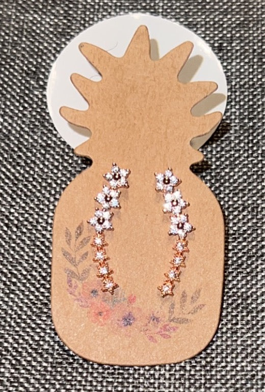 Flower star earrings