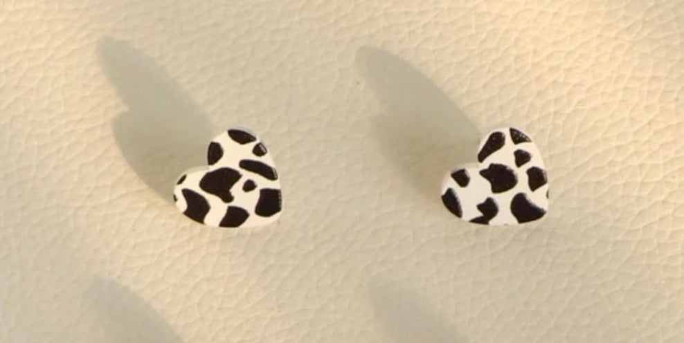 Black and white earrings