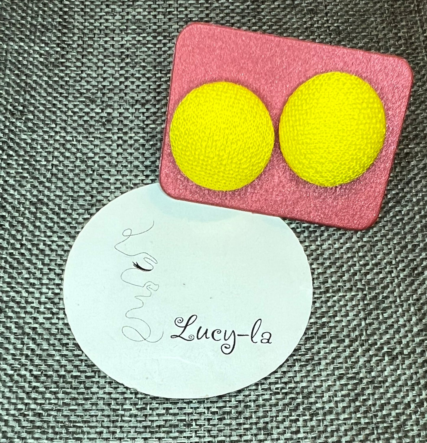 Yellow dots earrings