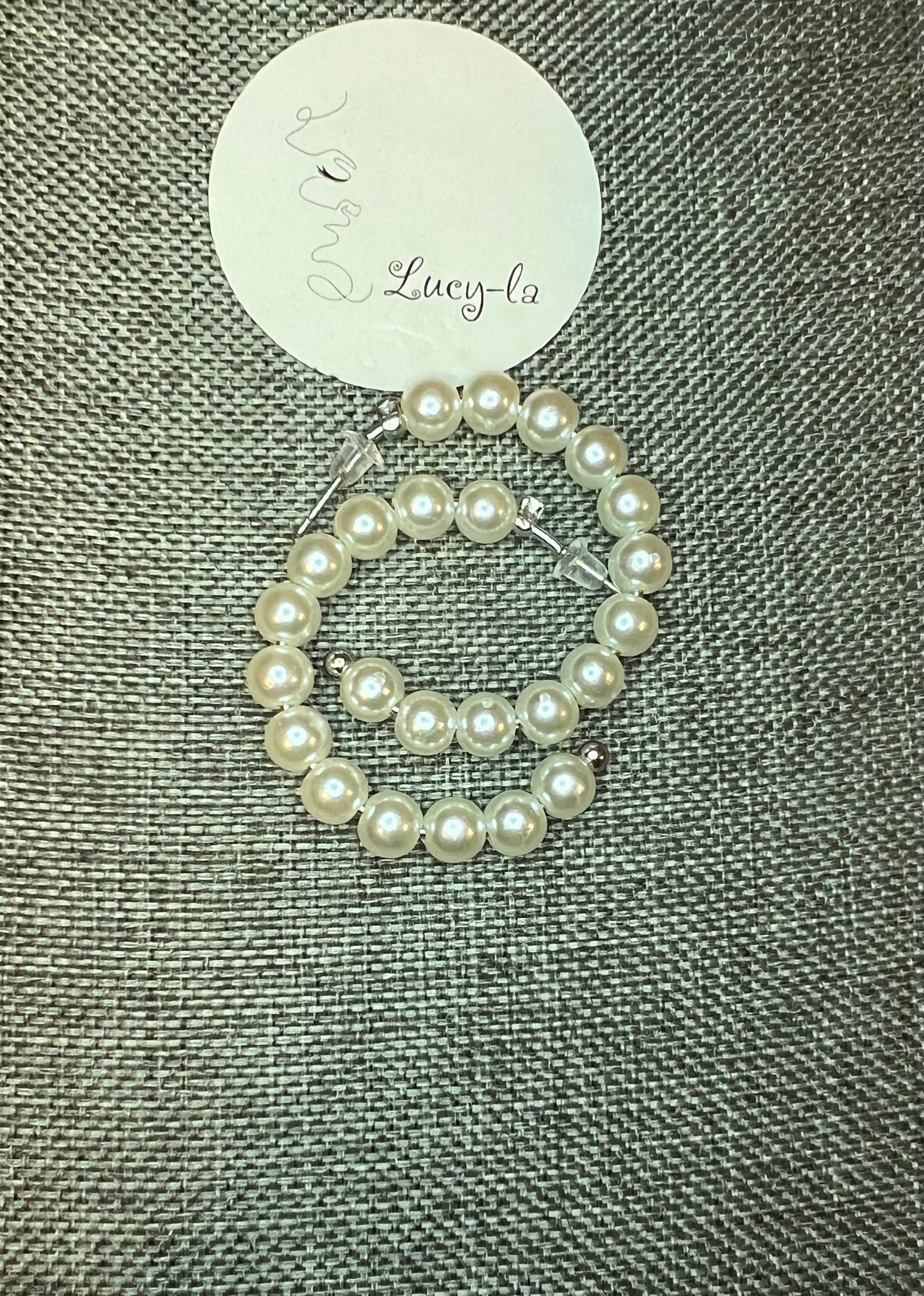 Hoops earrings pearl style