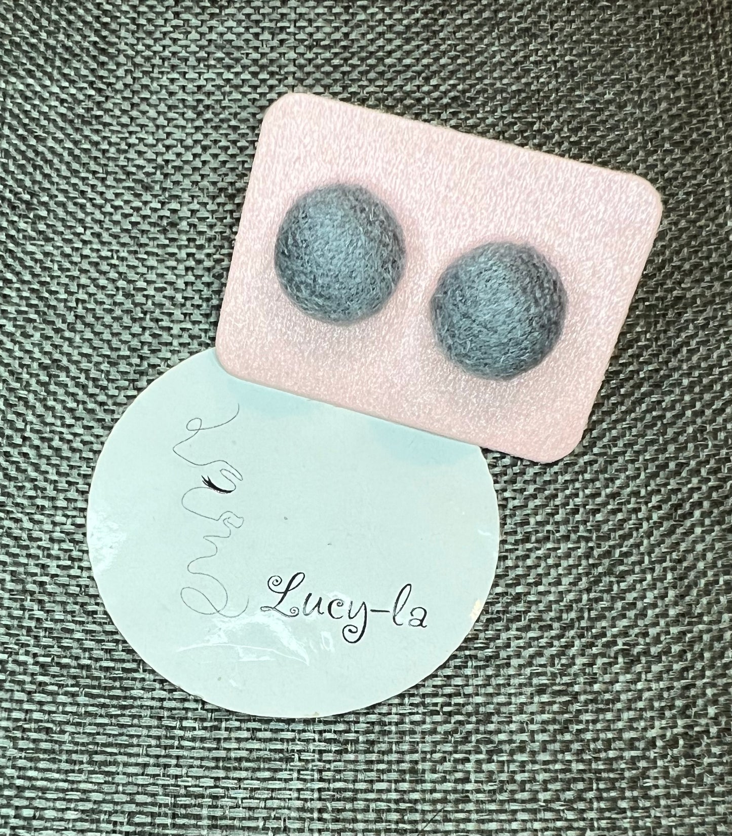 Gray dots earrings