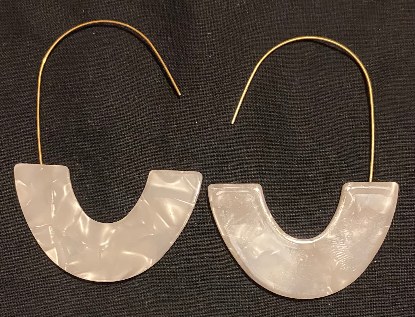 Marble hoops earrings
