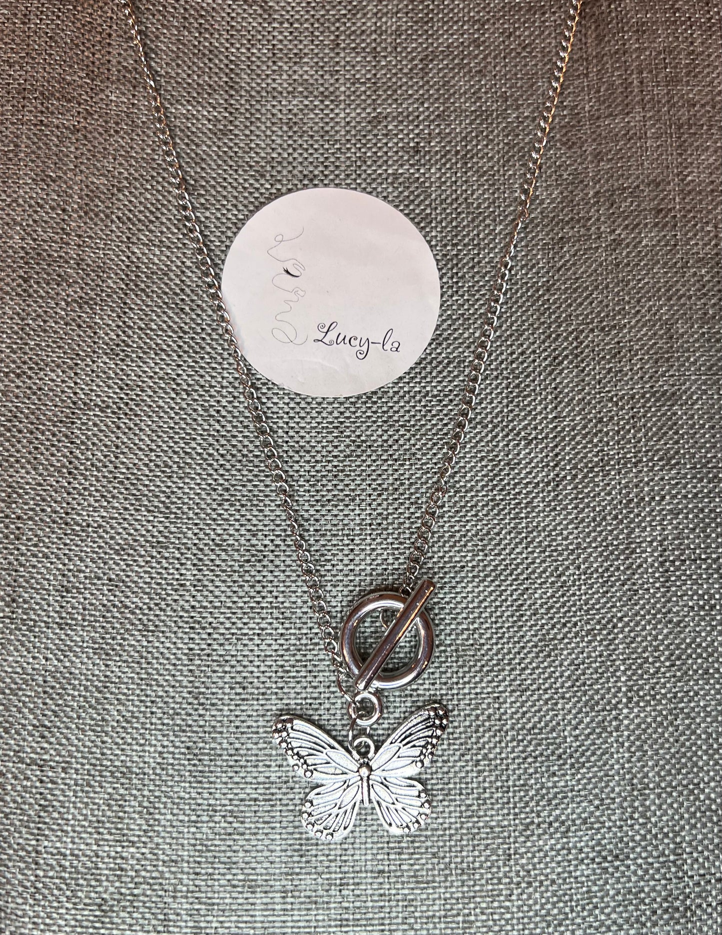 Butterfly short necklace