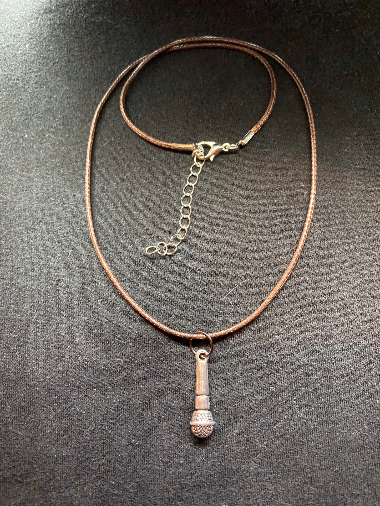 Microphone necklace (brown)