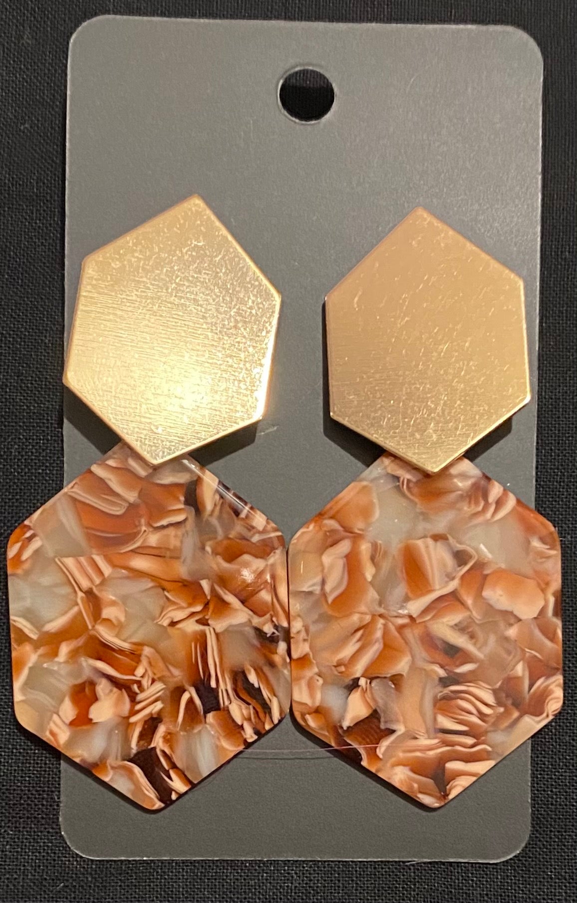 Brown mixed earrings