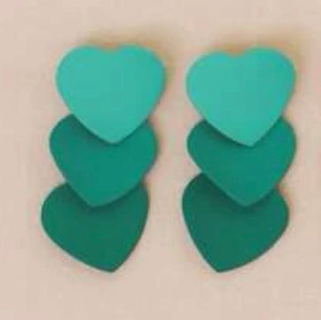 Trio heart earrings