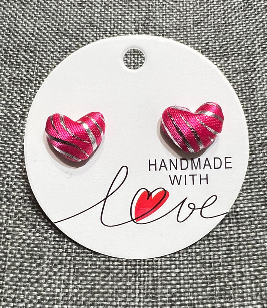 Pink and silver earrings