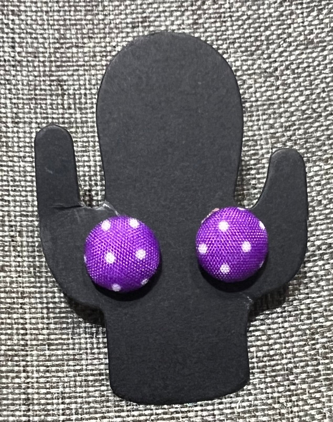 Purple dots earrings
