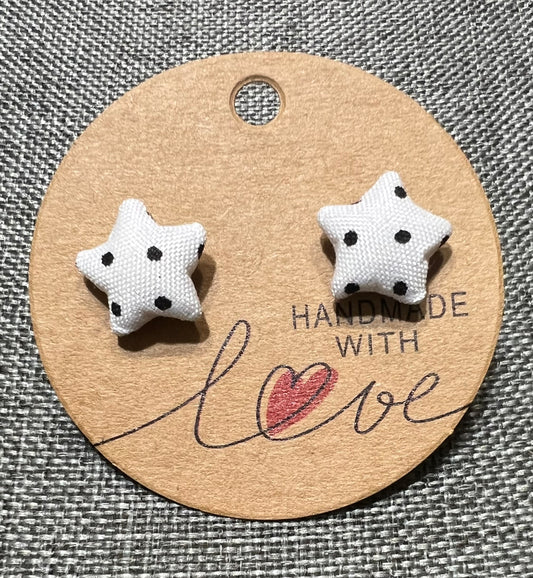 White and black earrings