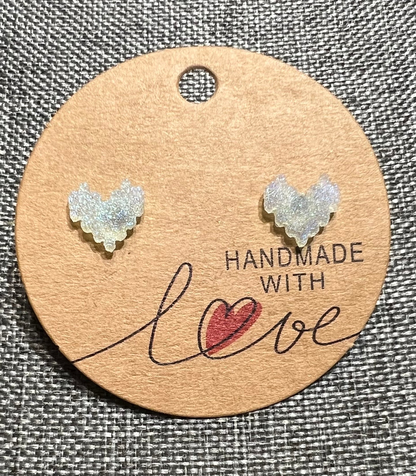 Glitter heart earrings