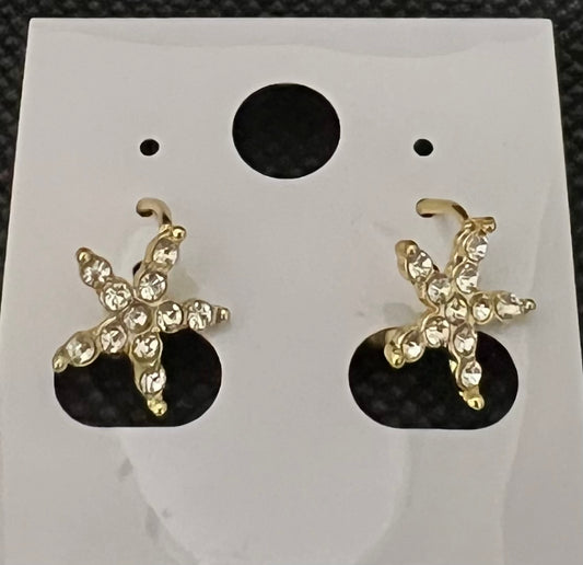 0ro laminado star earrings
