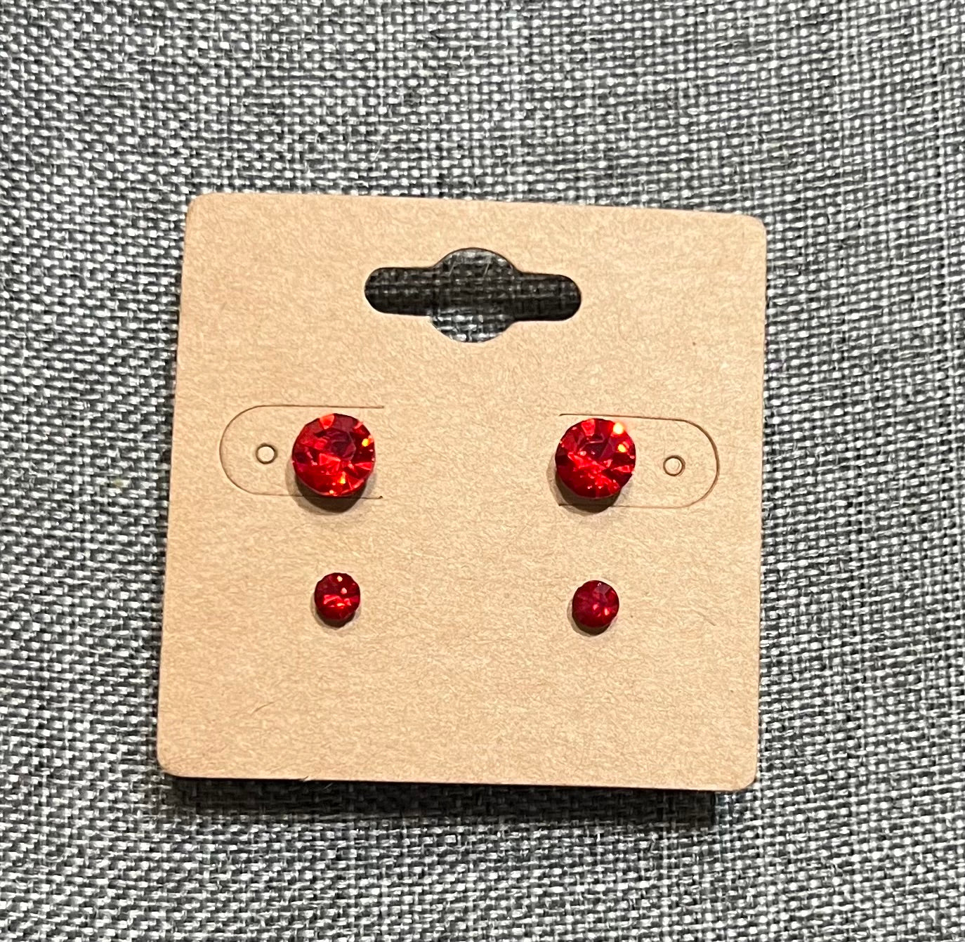 Red duo earrings
