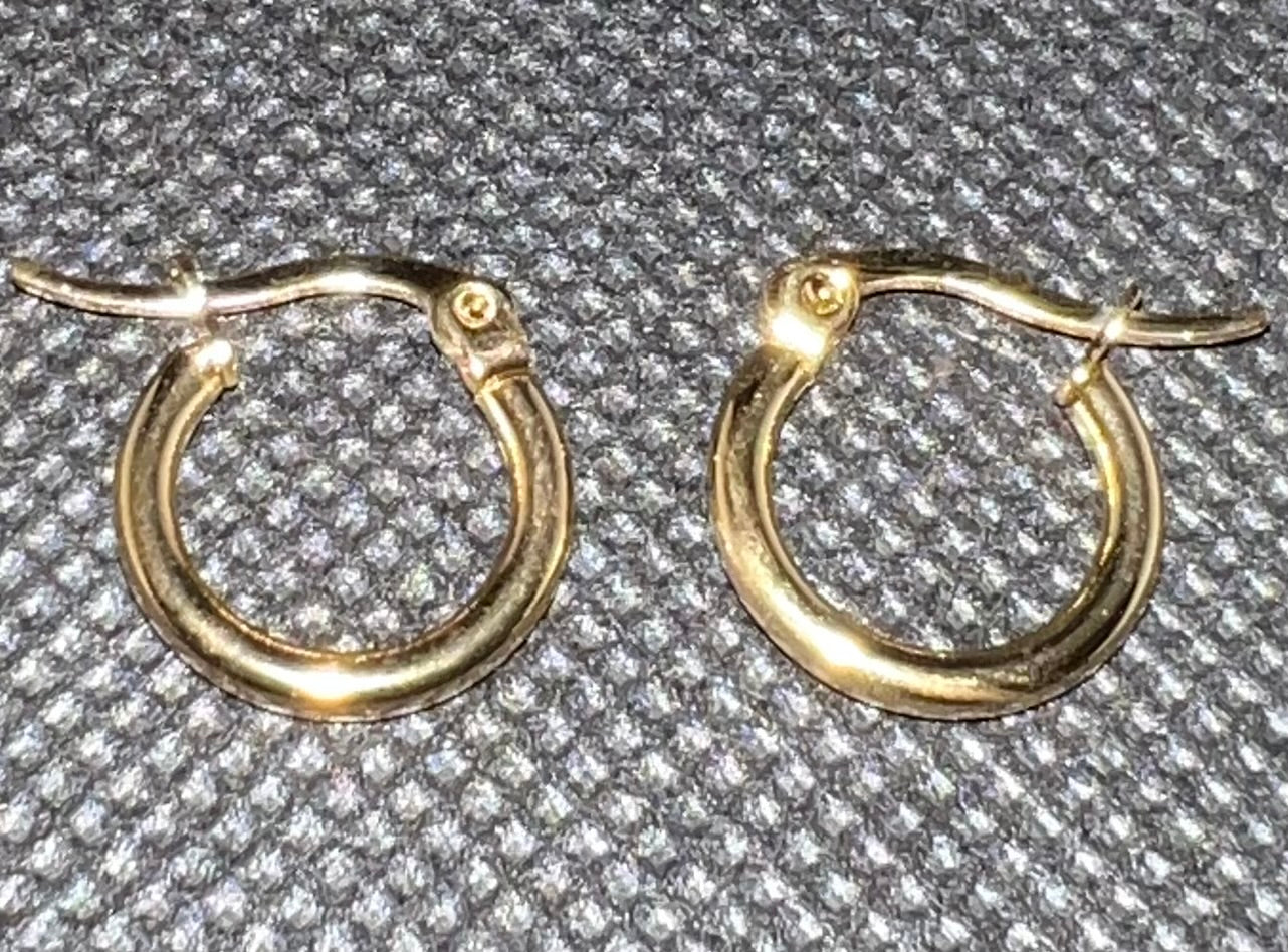 0ro laminado small earrings