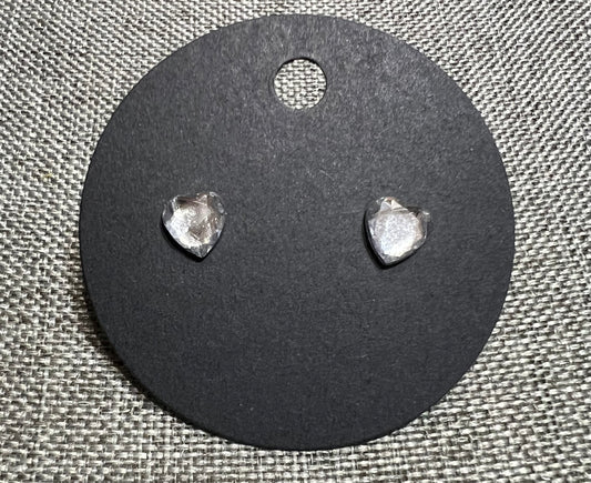 Heart silver earrings