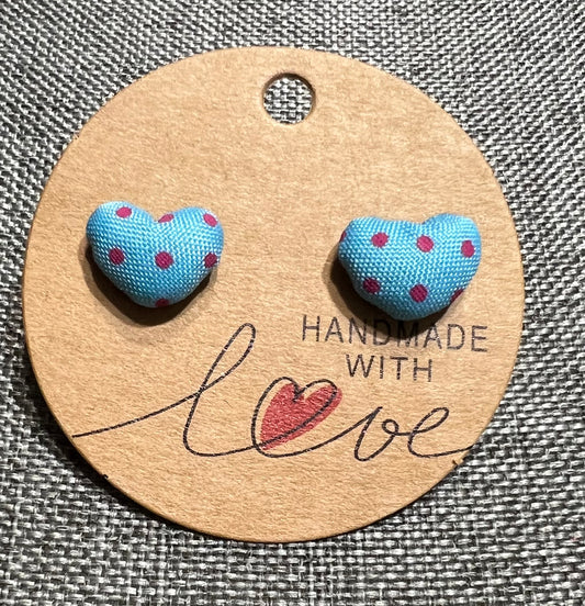 Blue and red earrings