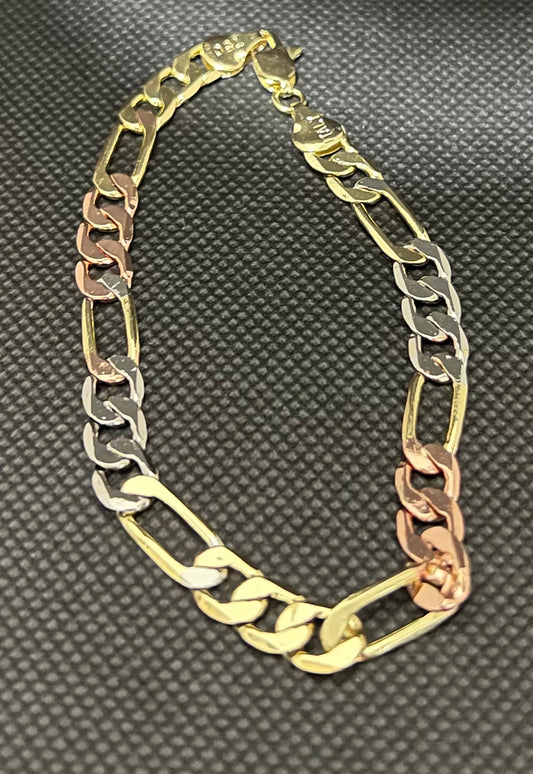 0ro laminado pulsera 3 tonos