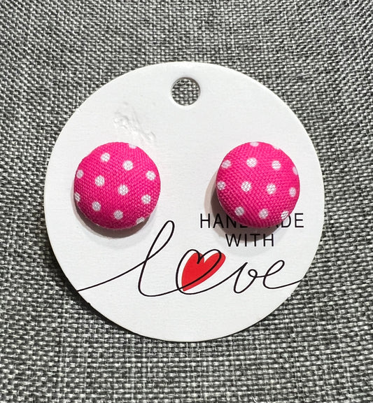 Pink dots earrings