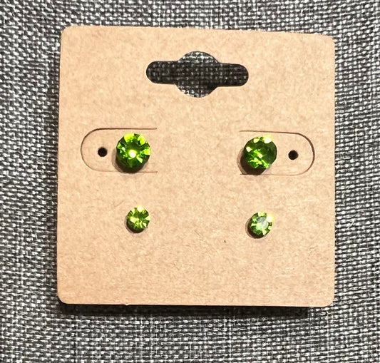Green duo earrings