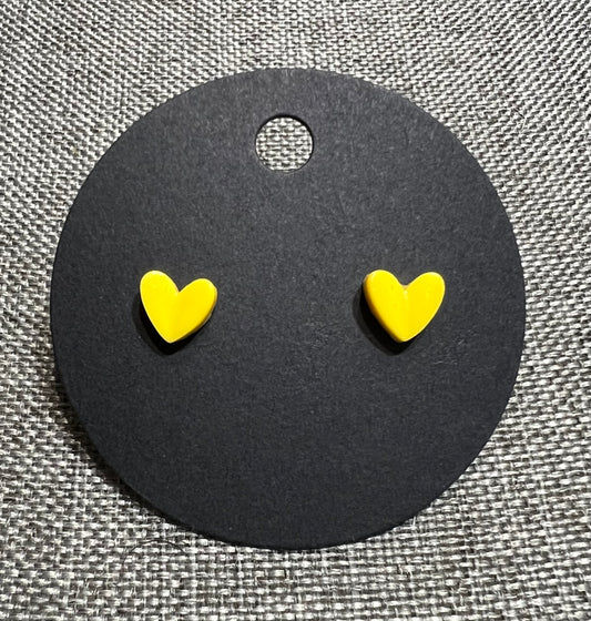 Yellow heart earrings