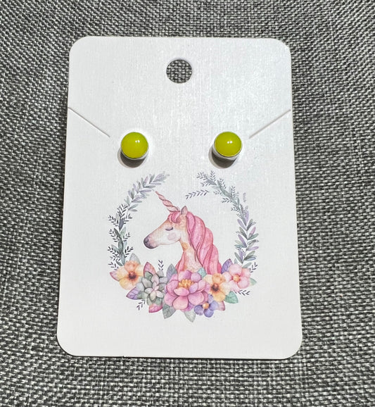 Light green earrings