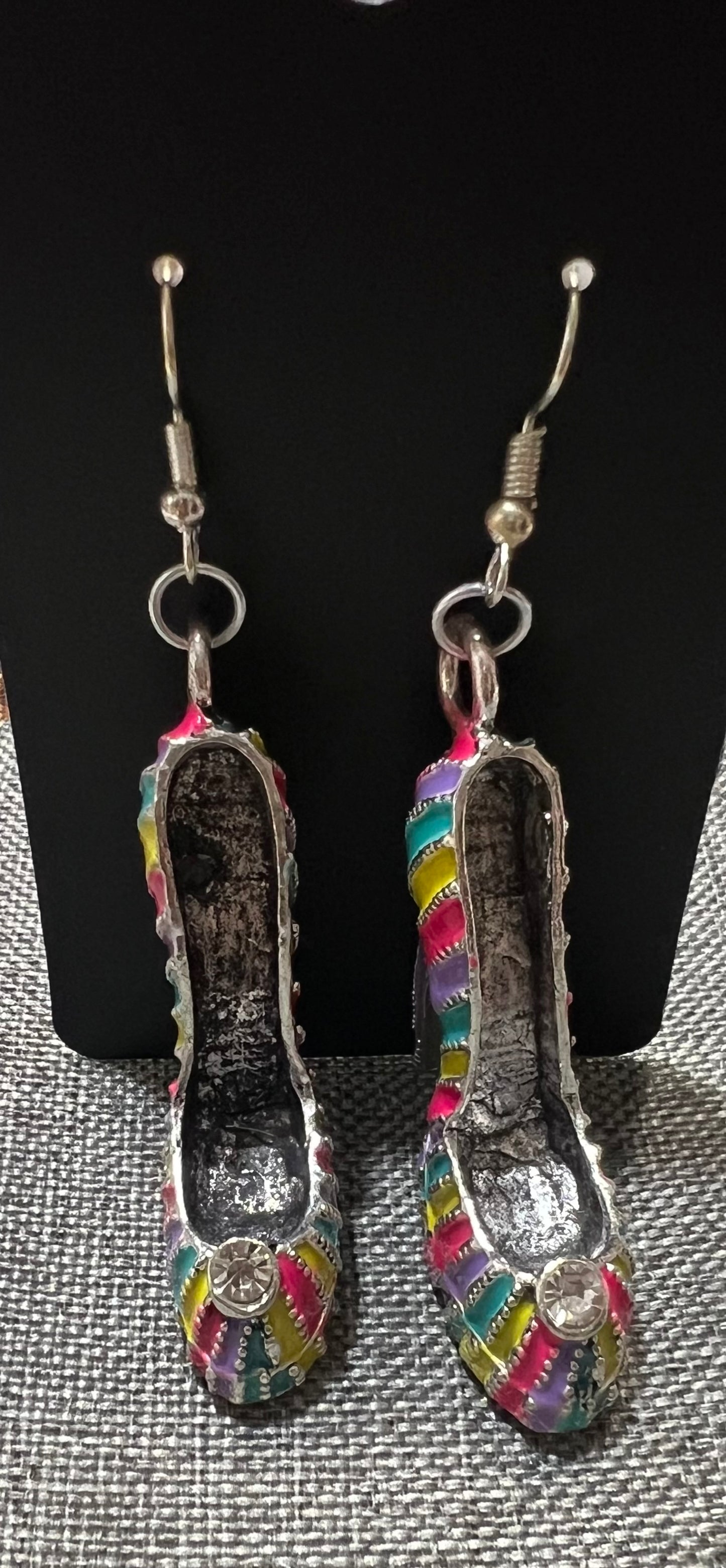 Colorful shoes earrings
