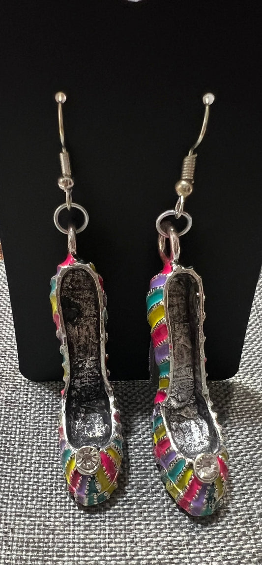 Colorful shoes earrings