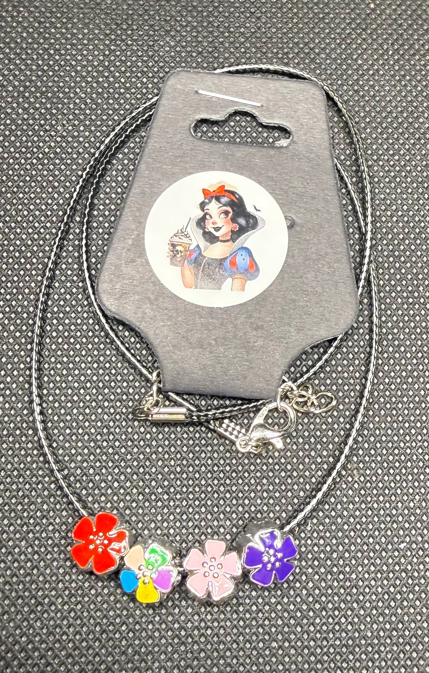 Colorful flowers necklace