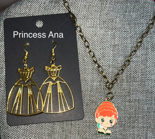 Princess earrings necklace set