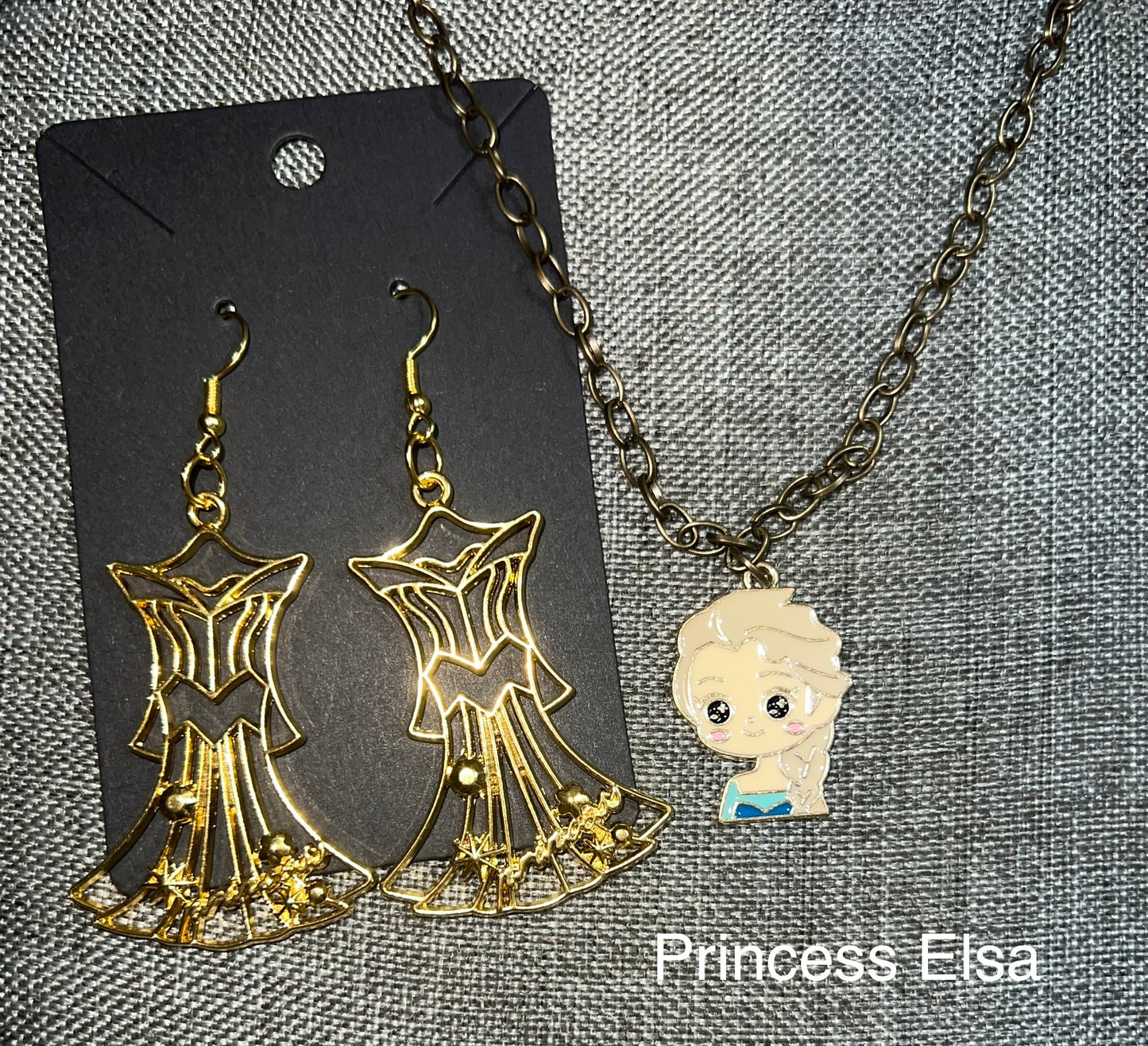 Princess earrings necklace set